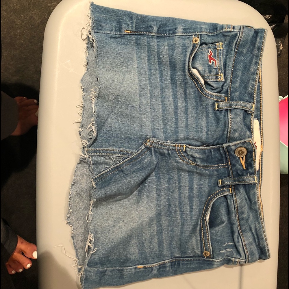Hollister jean mini skirt